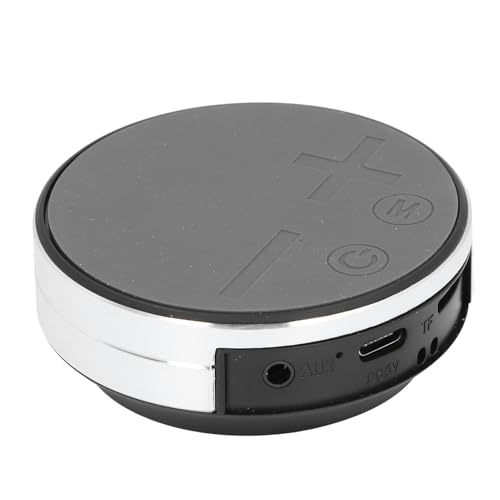 Bone Conduction Speaker, Bluetooth, AUX, Small Memory Card, Stereo, Water Proof, Intelligent Suction Cup Design, for Outdoor and Indoor Bathroom (Silver) - color: Silver
