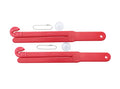 Food Bag Pouch Cutter Opener with Stainless Steel Blade and Squeezer for Kitchens - Includes EZ Hang Chain and Suction Cup for Easy Storage (Red (2pk)) - color: Red (2pk)