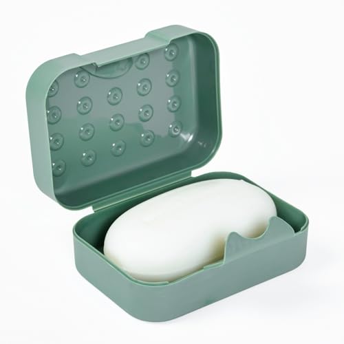 Okuna Outpost Bar Soap Travel Case - 4-Pack, Multicolor, 4.5 x 3.3 x 1.8 in - Snap-Close Portable Holder & Container - Travel Soap Case Pack for Camping & Gym