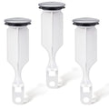 Enhon 2 Hole Pop Up Stoppers, Chrome Bathroom Sink Stopper fits Most Pop Up Drain Design, 4-1/2 Inch Tall, 1-3/8 Inch Cap Diameter, with Gasket Seal, Compatible with PF WaterWorks PF0240 (3 Pack)
