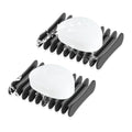 2 Pcs Self Draining Silicone Soap Holder - Waterfall Design Soap Dishes for Bathroom, Keeps Soap Bars Dry & Clean,Black - color: Black
