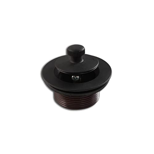 Lift and Turn Bathtub Drain Stopper with ABS Plastic Bushing, Fits in 1-1/2 Inch or 1-3/8 Inch Inner Bathtub Shoe, Easy to Install, Matte Black - color: Matte Black