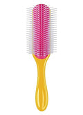 Curly Hair Brush for Women Men Curl Defining Hairbrush Small Mini Detangler Edge Combs Barber Styling Tools Travel Accessories Cruise Ship Essential 2026 Beach Vacation Must Have Gift - color: Yellow 9 Row