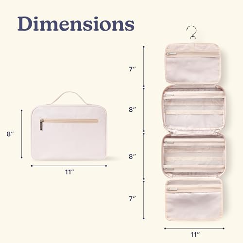 VANDEL Waterproof Hanging Toiletry Bag [TSA-Approved] Hanging Makeup Organizer Bag, Cosmetic Travel Bags for Women, Makeup Case Toiletries Organizer Hygiene Bathroom Shower Caddy - White Leopard - color: White Leopard