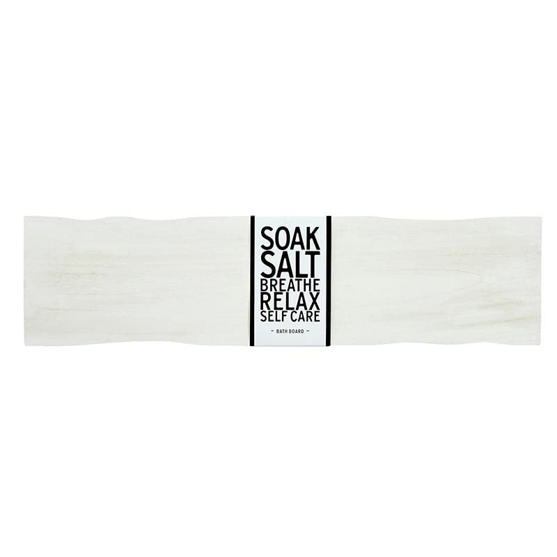 Bella Sleep + Spa Bathtub Tray Paulownia Wood Bath Board, 32-Inches, White - color: White