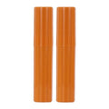 VOCOSTE 2pcs Vertical Stripe Toothbrush Case, Plastic, Lightweight Traveling Toothbrush Holders Case, Travel Business, Orange, 7.87"x1.50"