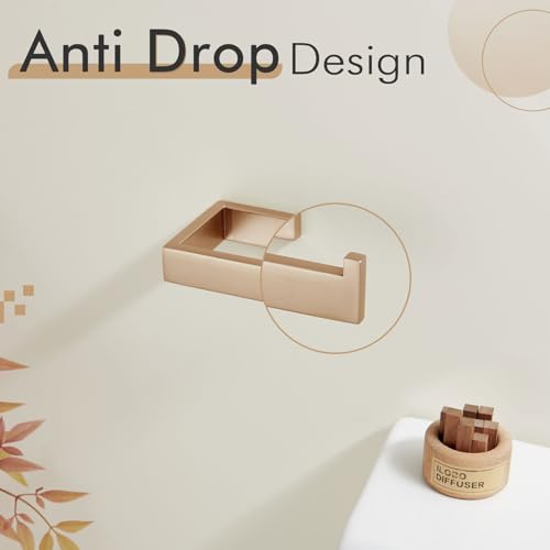 KOKOSIRI Toilet Paper Holder Wall Mount Tissue Paper Dispenser for Kitchen Bathroom Washroom Toilet Roll Holder Champagne Bronze Stainless Steel B2009CPG - color: Champagne Bronze