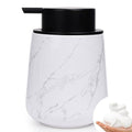 Bosilunlife Ceramic Foaming Soap Dispenser - 12Oz Bathroom Countertop Kitchen Dish Soap Pump Dispenser Foam Soap Dispenser - Marble - color: Marble