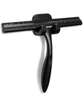 Shower Squeegee for Glass Doors, 10 in Bathroom Squeegee with Adhesive Hook | Mutil-Purpose Window Squeegee for Shower Glass, Tile Walls, Car Cleaning, Ergonomic Handle, Silicone Streak Free Squeegees - color: All Black
