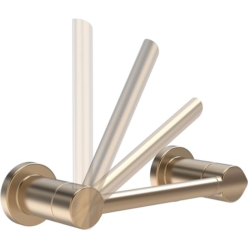 Delta 4-Piece Champagne Bronze Bathroom Set Towel Rack, Ring, Toilet Paper Holder, Hook | Nicoli Bath Accessories - color: Champagne Bronze
