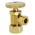 Westbrass D105-100-03 Round Handle Angle Stop Shut Off Valve, 1/2" Copper Pipe Inlet with 3/8" Compression Outlet, Polished Brass (100-Pack) - color: Polished Brass, size: 100 Pack