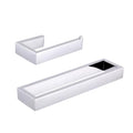 GERZWY 2-Piece Bathroom Accessory Set SUS 304 Stainless Steel Toilet Paper Holder Towel Ring Wall Mount, Polished Finish HG1708-2JG - color: Polished