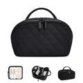 honitty Makeup Bag, Quilted Makeup Bag, Puffy Travel Make up Bags, Cosmetic Organizer Bag, Waterproof Toiletry Bag for Women - color: Black