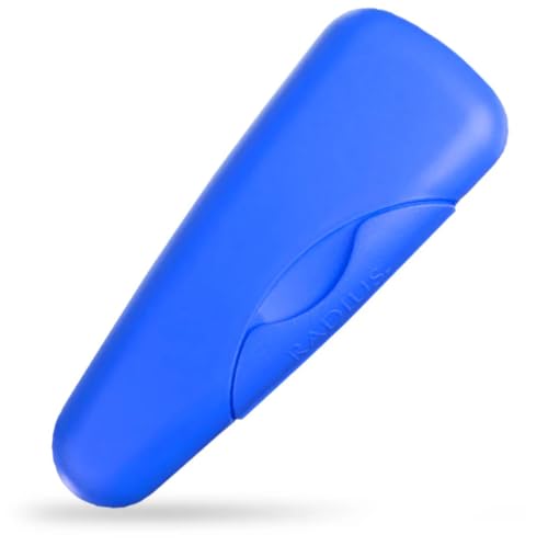 RADIUS Razor Travel Case, BPA-Free Recycled Plastic, Portable for Bathroom, School, Home, Camping - Sapphire Blue - color: Sapphire Blue