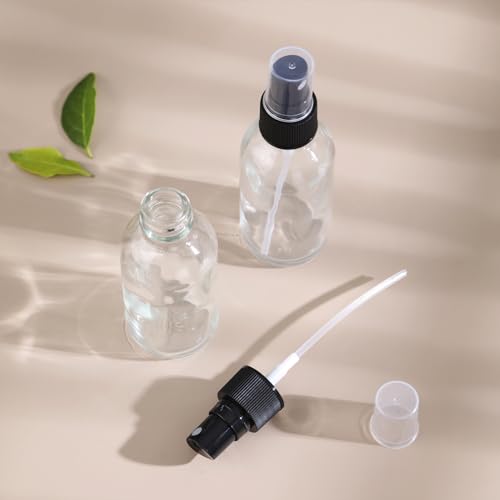 NOOEEISS Clear Glass Small Spray Bottles 2 oz 24 Packs,Fine Mist Sprayer Pretty Finish,Refillable Containers mini spray bottles for Cleaning Solutions and Skin Care (Clear 24Pack) - color: Clear, size: 24Pack