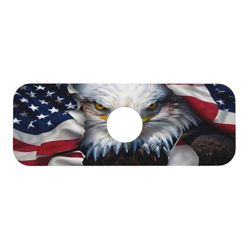 American Eagle Flag Kitchen sink faucet pad, strong water absorption, anti slip, easy to clean, very suitable for splash and drip prevention, suitable for kitchens and bathrooms - color: American Eagle Flag