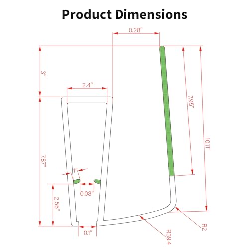 Bathroom Shower Glass Door Bottom Seal Strip, 2PCS 36 Inch Long Clear PVC Seal Strips for 1/4"(6mm) Thick Framless Glass Door Panel - style: 1/4" (6mm）X 36"