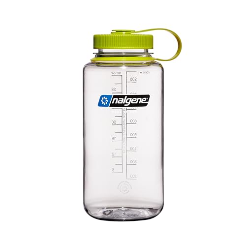 Nalgene 32 oz Wide Mouth Water Bottle | BPA-Free, Durable & Leak Proof, Lightweight Bottle for Hiking & Gym, Work & Travel - color: Clear, size: 32 Ounces
