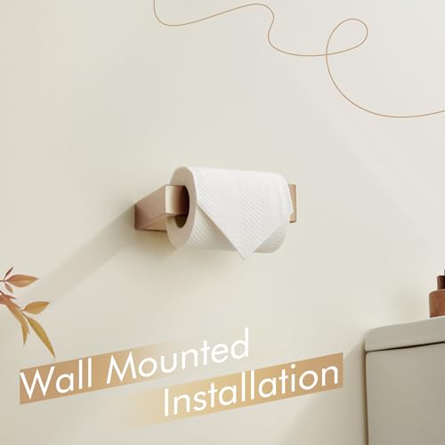 KOKOSIRI Toilet Paper Holder Wall Mount Tissue Paper Dispenser for Kitchen Bathroom Washroom Toilet Roll Holder Champagne Bronze Stainless Steel B2009CPG - color: Champagne Bronze