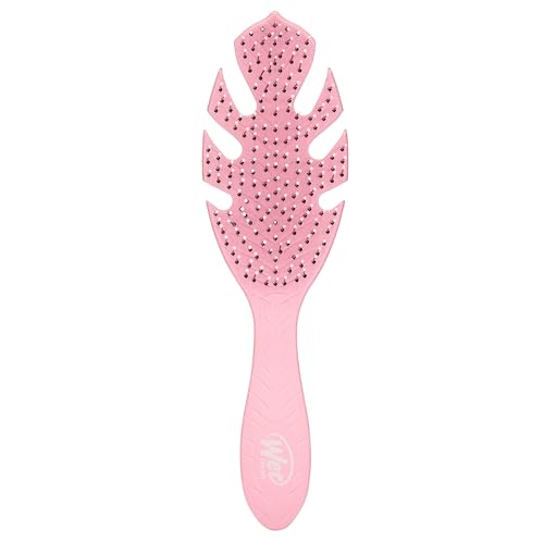 Wet Brush Go Green Hair Detangler Brush, Pink - Detangling Hair Brush - Ultra-Soft IntelliFlex Bristles Glide Through Tangles & Gently Loosens Knots While Minimizing Pain, Split Ends & Breakage - color: Pink, size: 1 Count (Pack of 1)
