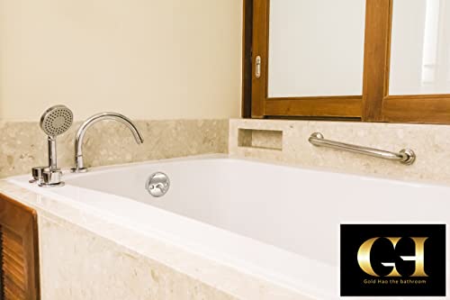 Bath Tub Waste Overflow Drain Trip Lever Face Plate for Bathtub with Matching Screws for Faceplate (Chrome) - color: Chrome
