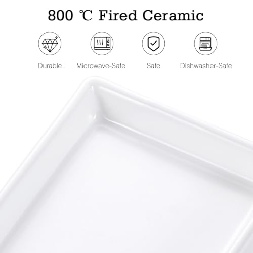 Luxspire Bathroom Vanity Tray, Mini Soap Dispenser, Small Ceramic Perfume and Jewelry Dish, Trinket Holder, Rectangle Candle Tray, Bath Organizer Kitchen Sink Narrow Dish, White - color: White, style: Mini