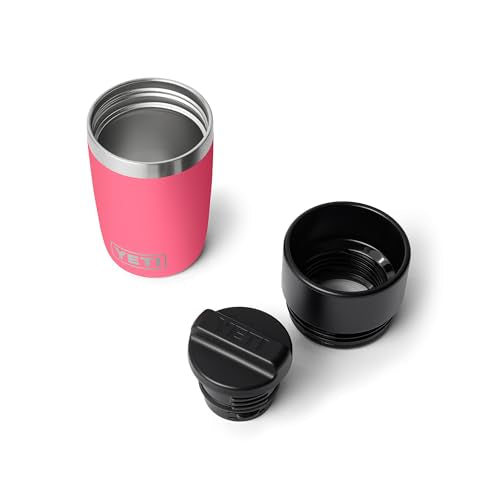 YETI Rambler 8 oz Travel Bottle, Stainless Steel, Vacuum Insulated with Leakproof Commuter Cap, Tropical Pink - color: Tropical Pink, size: 8 Ounces