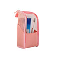Standing Toiletry Bag, 2026 Upgraded Portable Lightweight Travel Toiletry Bag, Organizer Bag Cosmetic Zipper Pouch, Waterproof Dust-Free Stand-Up Small Toiletry Stationery Bag (Pink) - color: Pink