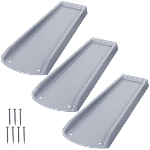 plusgutter Rain Gutter Downspout Splash Block, Gutter Downspout Extensions for Water Drainage, 24" Gutter Splash Guards Downspout Extender, Fixable Down spout Drain Trays with PE Nails(3 Pack, Gray) - color: Gray