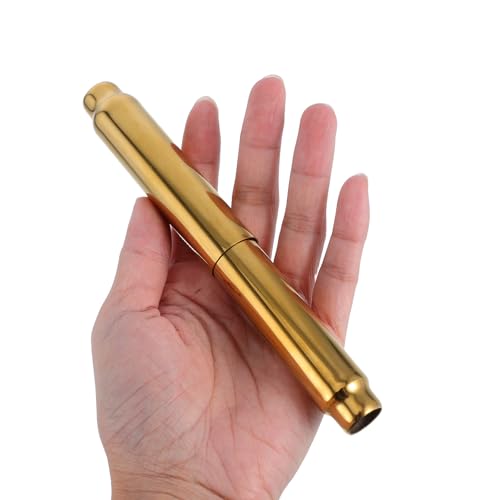 Adjustable Stainless Steel Toilet Paper Roller with Spring Loaded Shaft for Bathroom Tissue Holder, Retractable Toilet Roll Replacement Rod in Gold Finish