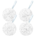 AmazerBath Loofah Sponge 75g/Piece, Exfoliating Bath Sponge Body Scrubber - Loofa Set of 4 - Snow White, Large - style: White