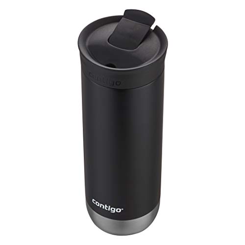 Contigo HuronTravel Mug Screw Cap Stainless Steel Drinking Cup - color: Licorice, size: 20oz (Pack of 1)