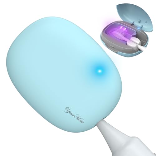 YourMate Rechargeable Toothbrush Sanitizer Case Travel Toothbrush Covers with Holder for Household and Traveling or Business Trip Blue - color: Blue