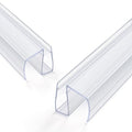Bathroom Shower Glass Door Bottom Seal Strip, 2PCS 36 Inch Long Clear PVC Seal Strips for 3/8"(10mm) Thick Framless Glass Door Panel - style: 3/8"(10mm) X 36"