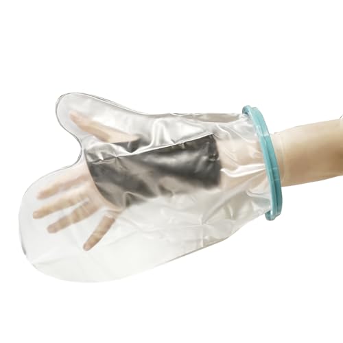 Cast Covers for Shower Foot Soft Green Adult, Waterproof Cast Cover/Bag, Cast Protector for Shower Arm Post Surgery, Shower Sleeve for Arm Cast Showering/Swimming - color: Hand, style: Reinforced Green