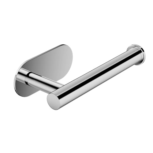 YUET Toilet Roll Holder Self Adhesive Holders Tissue 3M Stand Hanger Bathroom, Kitchen, Washroom Premium Thicken SUS-304 Stainless Steel, No Drilling Strong Adhesiveness Rustproof (Polished Chrome) - color: Polished