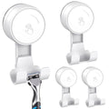 LUXEAR Suction Hooks Powerful Vacuum Suction Cup Hooks-4PACK Razor White - size: 4 Pack Razor