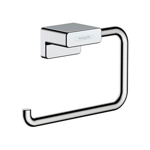 hansgrohe AddStoris Toilet Paper Holder without Cover in Chrome, 41771000 - color: Chrome