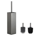BVL Toilet Brush and Holder Set Gun Gray Freestanding Toilet Bowl Brush for Bathroom - color: Gun Gray
