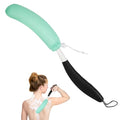 Back Scrubber for Shower, 15.35" Long Handle Shower Brush for Body, Back Brush for Shower for Men Women, Long Handled Bath Sponge for Deep Clean, Exfoliating, Anti-Slip Curve Handled Back Scrubber - size: Black-green