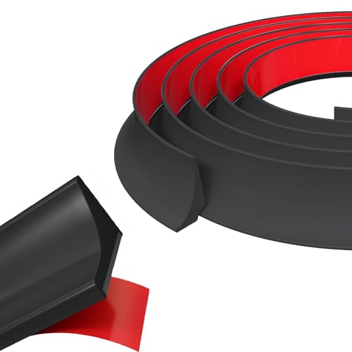 Flexible Shower Threshold Water Dam, Self Adhesive Silicone Water Barrier, Bathroom and Kitchen Water Strip, Shower Splash Guard for Dry and Wet Separation, 98inch, Black - color: Black, style: 98Inch