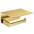 Angle Simple Toilet Paper Holder with Shelf, SUS304 Stainless Steel Bathroom Tissue Roll Holder for Wall, Brushed Dark Gold - color: Brushed Dark Gold, size: Single Rod
