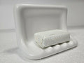 Bright White Matte Ceramic Soap Dish Tray Tile in Daltile Color 0790 Mid Century Modern Retro