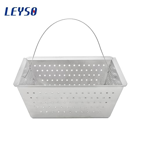 Leyso Stainless Steel Floor Sink Drop-in Basket Strainer Sink Drain Cover 8-1/2" x 8-1/2” x 3-1/8” for Kitchen, Restaurant, Bar, Buffet (Drop-in SS x 4) - style: Drop-in SS x 4