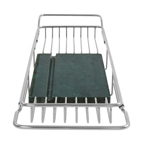 Expandable Bathtub Tray,Bathtub Tray Caddy for Luxury Bath Expandable,Expandable Range 68-90cm/26.77-35.43 in (Silver+Green) - color: Silver+green