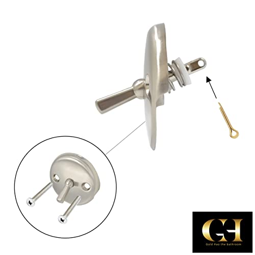 Bath Tub Waste Overflow Drain Trip Lever Face Plate for Bathtub with Matching Screws for Faceplate (Brushed Nickel) - color: Brushed Nickel