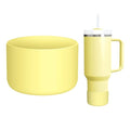 WUQID Silicone Boot Sleeve Compatible with Hydro Flask Travel Tumbler with Handle 32oz&40oz and 12-24oz Hydroflask Bottle & Stanley 20 30 40oz Tumbler, Fit 2.83-2.95in Bottom, Anti-Slip Bottle Cover - color: Pomelo