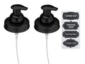 Jarmazing Products Mason Jar Foaming Soap Dispenser Lids - Includes Waterproof Stickers! Black - 2 Pack - color: Black, size: Pack of 2