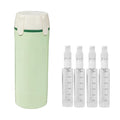 4 in 1 Travel Dispenser Bottle - Refillable Leak Proof and Portable for Shampoo, Conditioner, Shower Gel & Toiletries - Perfect for Vacation, Camping & Gym. (Green) - color: Green