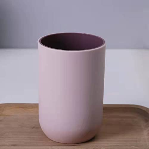 Cup 10.5oz, Unbreakable Reusable Drinking Cups Set of 2 Colors, Plastic Toothbrush Cup Tumbler 300ml, Dishwasher Safe (Light pink & Light pink) - color: Light pink & Light pink